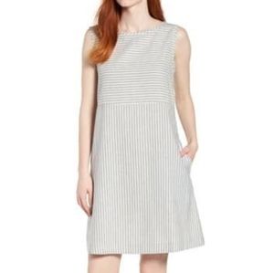 Eileen Fisher Hemp Blend Striped A-Line Dr…